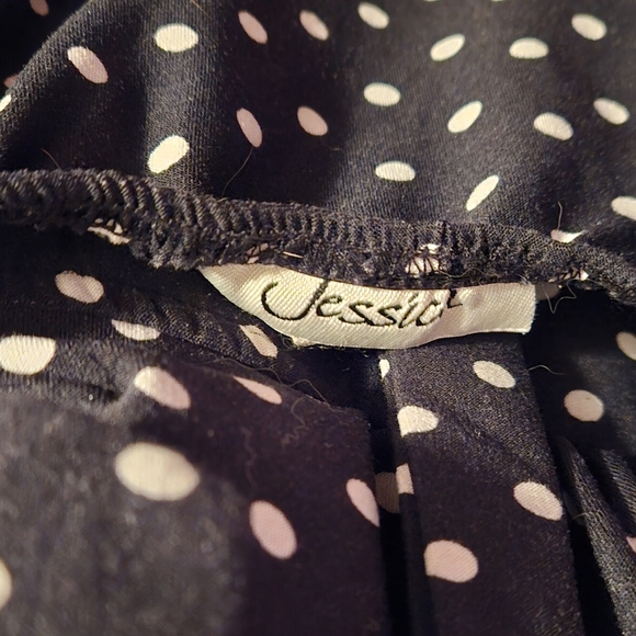 Sears Jessica Short Polka Dot Halter Dress Size L - Picture 2 of 2